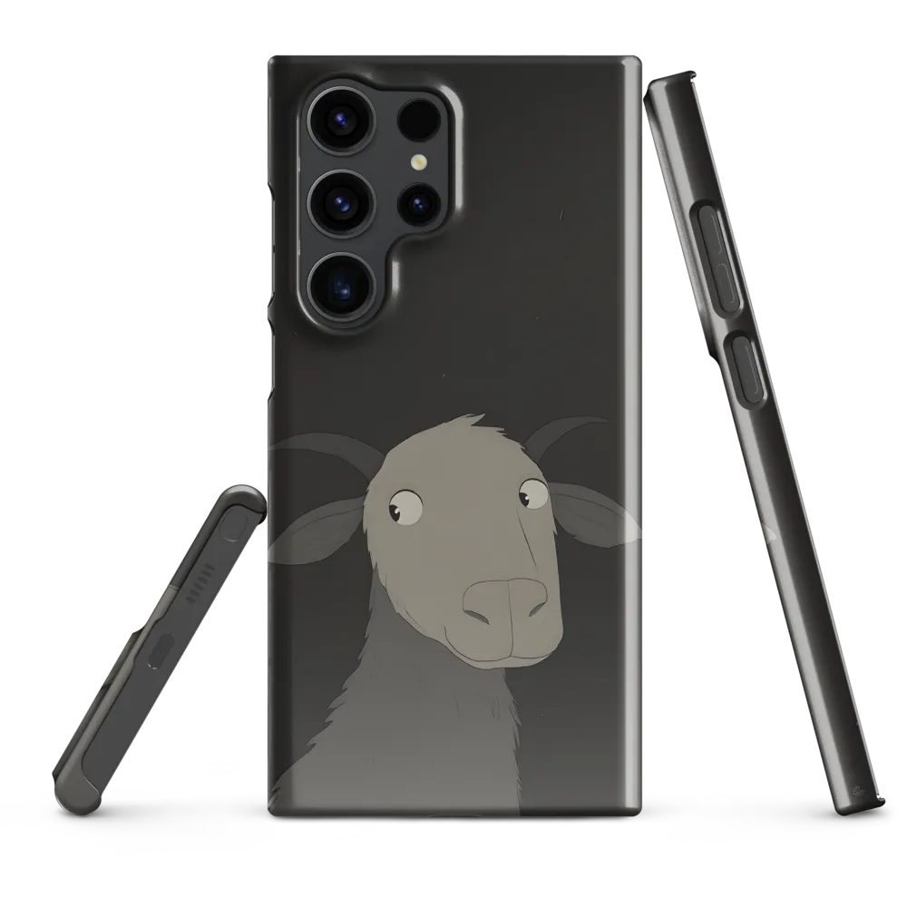 Whimsical Goat in Darkness