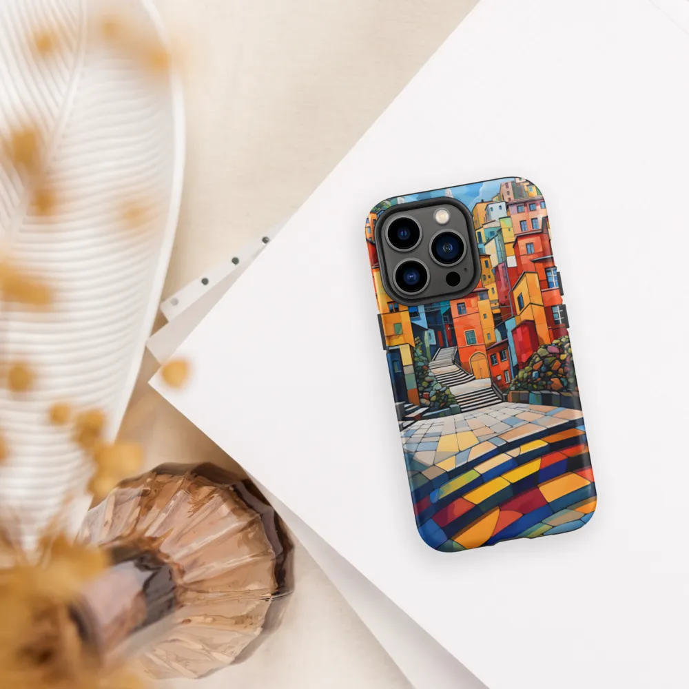 Vibrant Village: A Cubist Journey