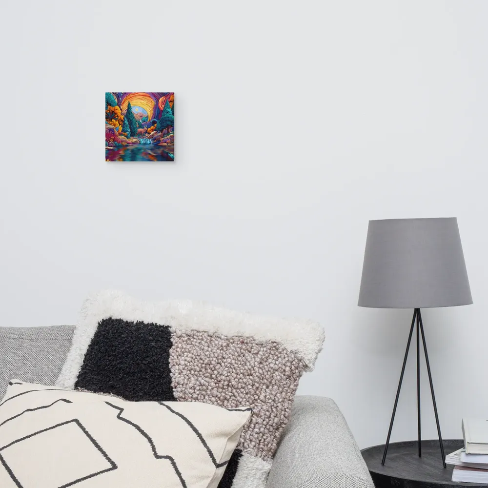 Prismatic Glade 
 Canvas | 8″x 8″