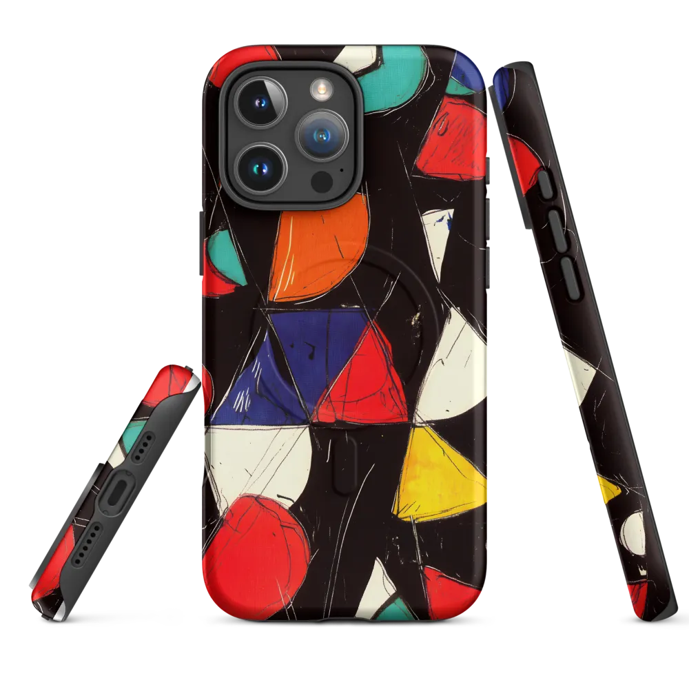 Vibrant Geometric Symphony | Phone Case |  16 Pro Max | MagSafe® Tough Case | Matte