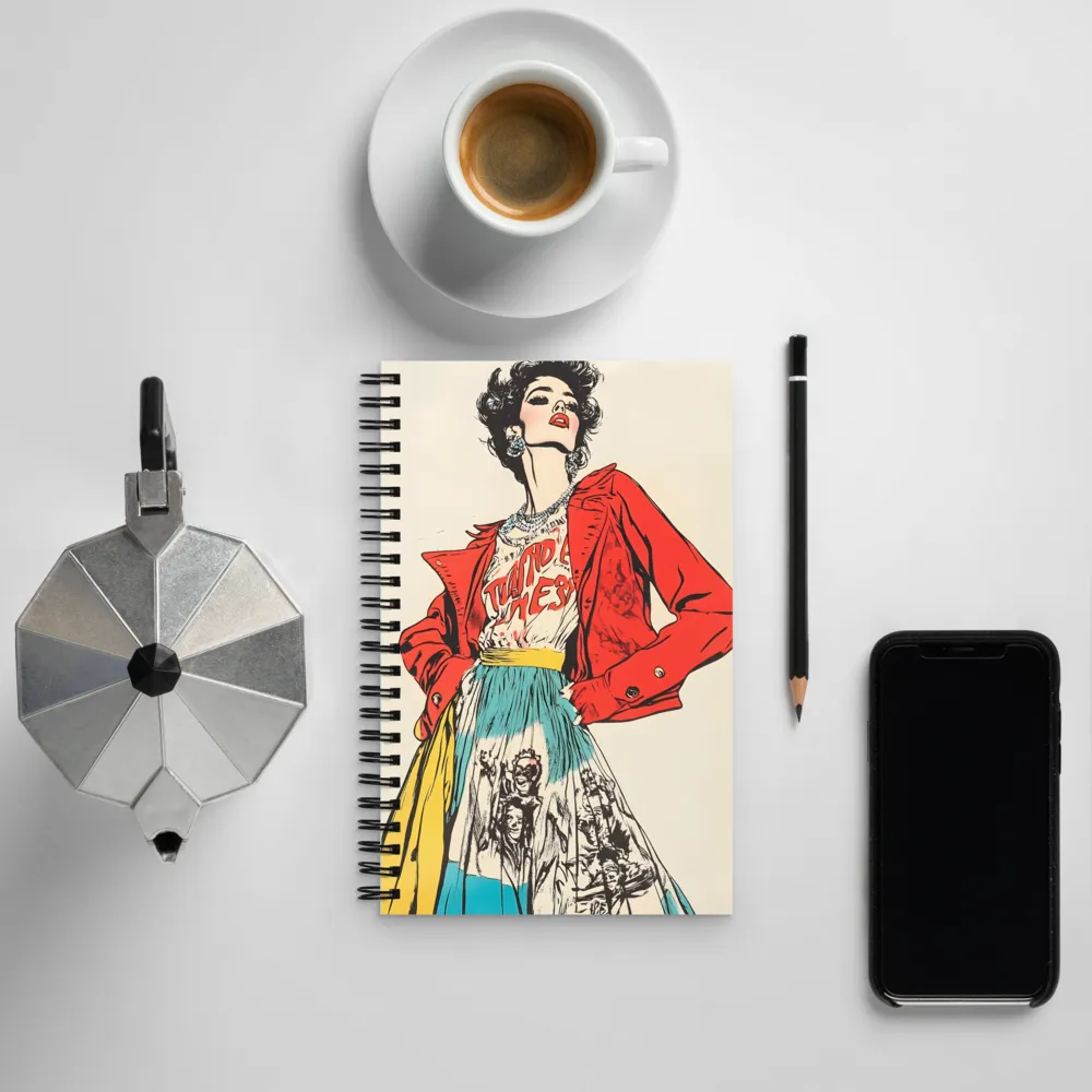 Vibrant Elegance: A Pop Art Fashion Statement | Spiral Notebook