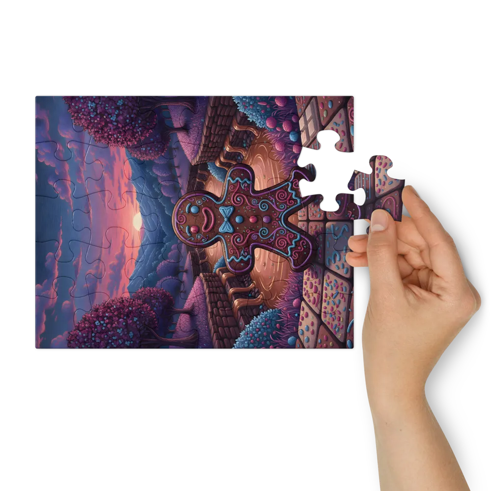 Gingerbread Sunset 
 Jigsaw Puzzle in Tin Box