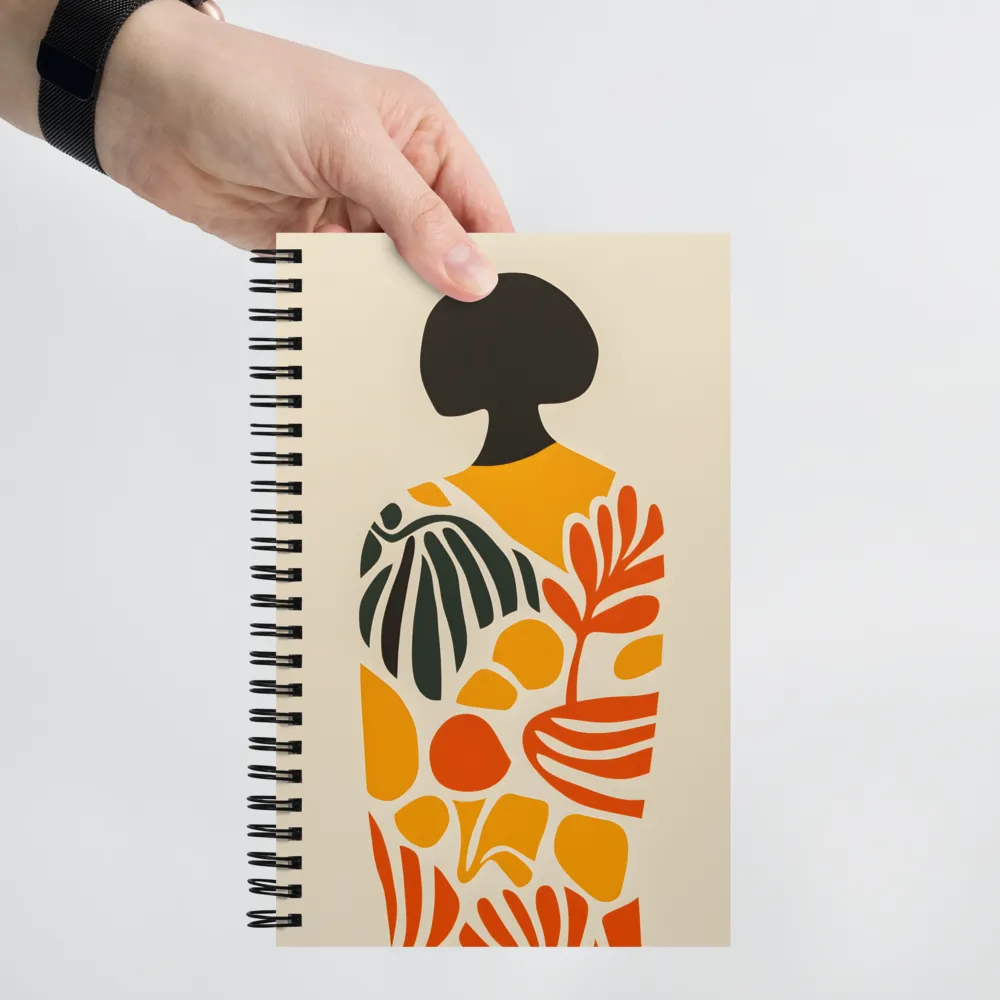 Silhouette in Colorful Harmony | Spiral Notebook