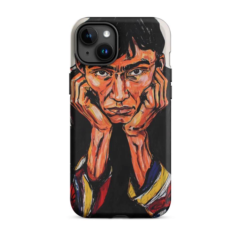 Contemplative Intensity: An Expressionist Portrait