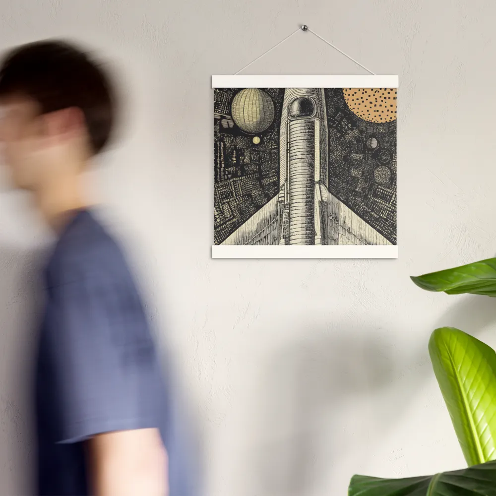 Voyage to the Unknown | Poster With White Wood Hanger | 12″×12″