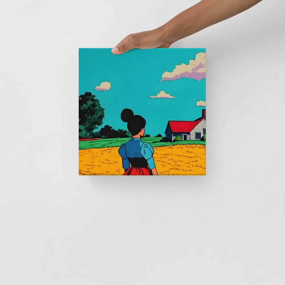 Whispers of a Sunlit Meadow | Canvas | 12″×12″