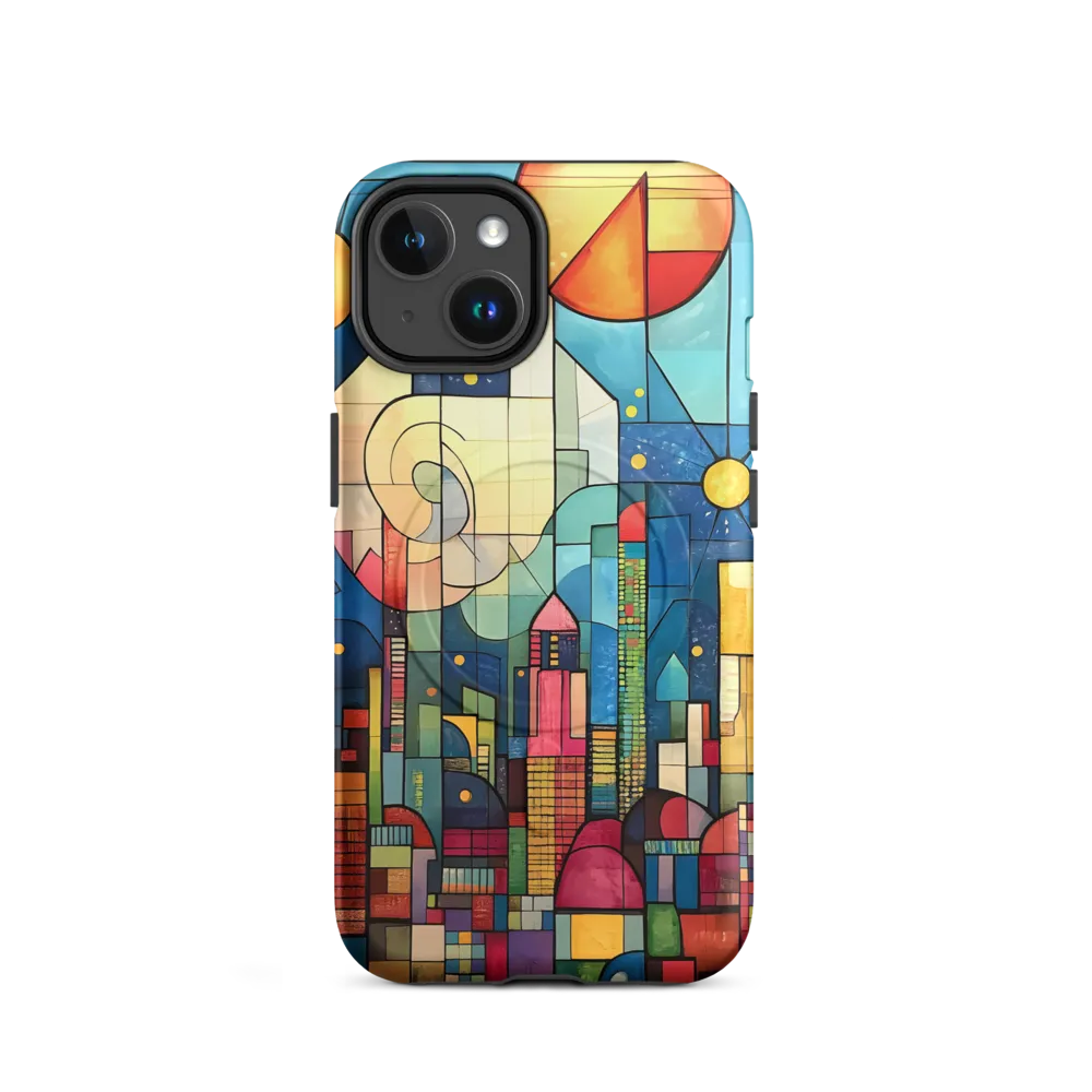 Geometric Harmony: A Vibrant Cityscape