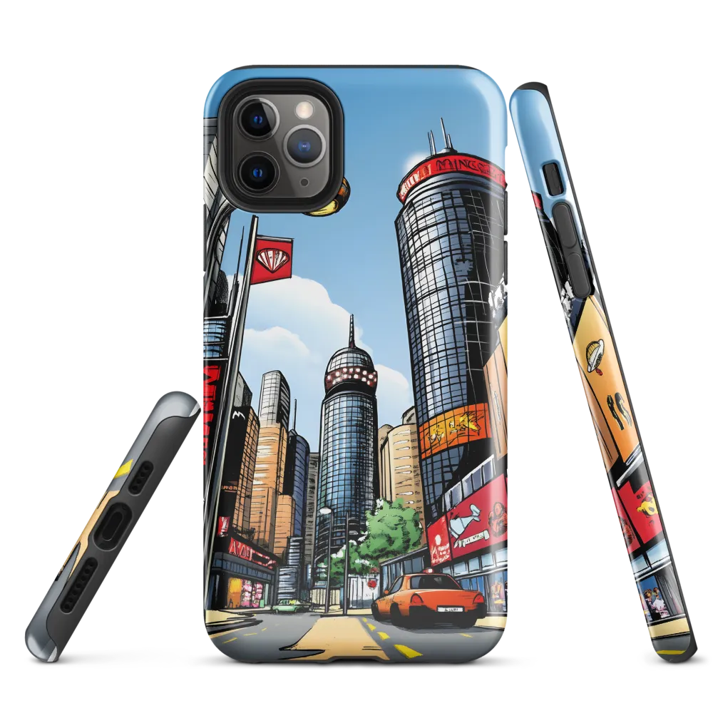 Urban Pulse: A Comic Cityscape | Phone Case |  11 Pro Max | Tough Case | Glossy