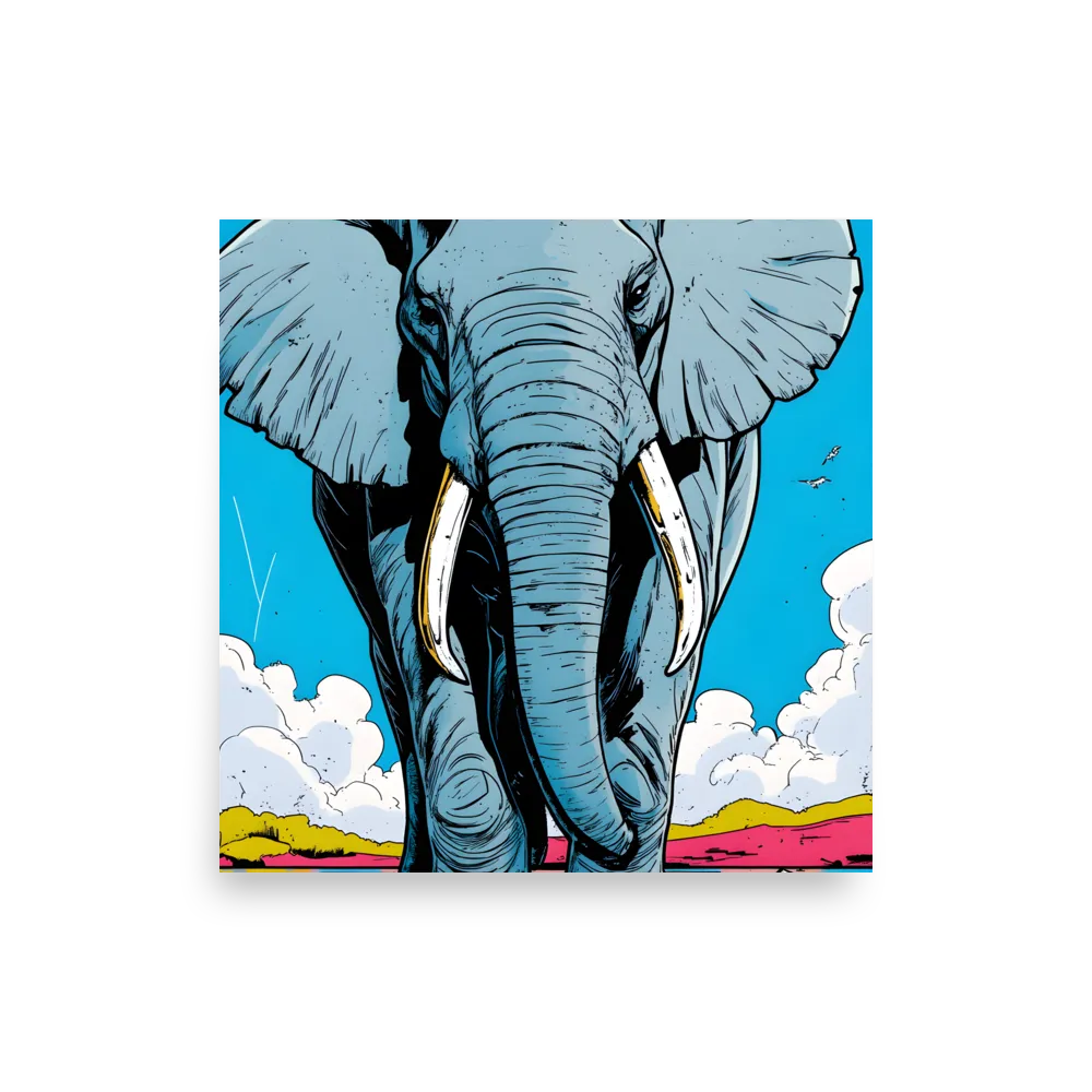Majestic Presence: The Elephant | Poster | 10″×10″