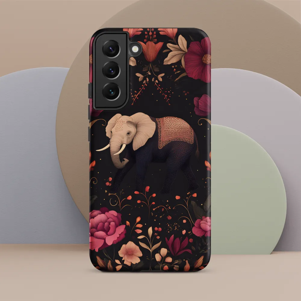 Whispers of the Wild: Elephants and Blooms
