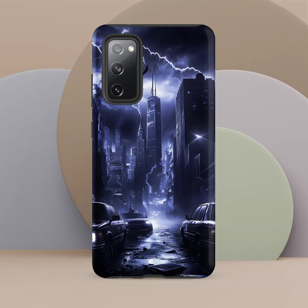 Stormy Cityscape: Shadows of the Night | Phone Case |  S20 FE | Tough Case | Matte