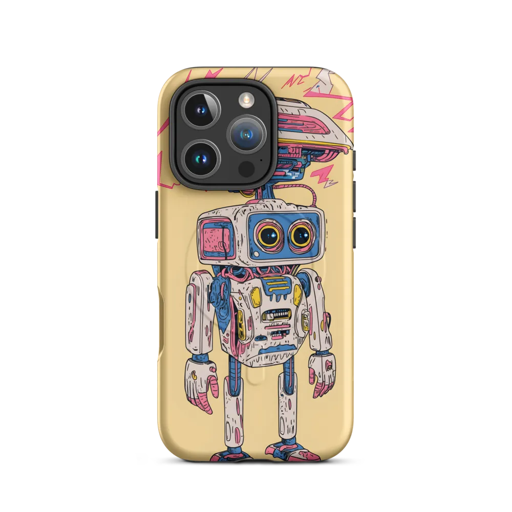 Whimsical Robot Delight | Phone Case |  16 Pro | MagSafe® Tough Case | Matte