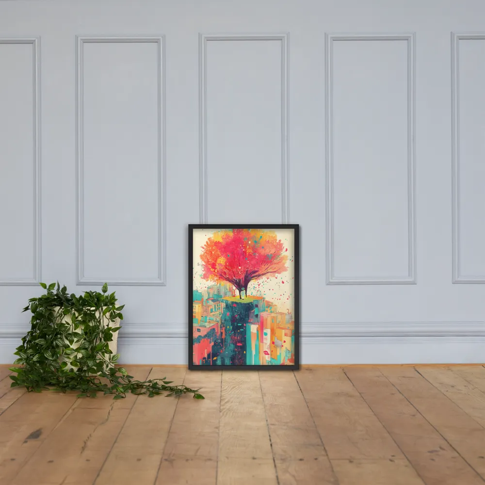 Whispers of Urban Dreams | Poster with Black Frame | 18″×24″