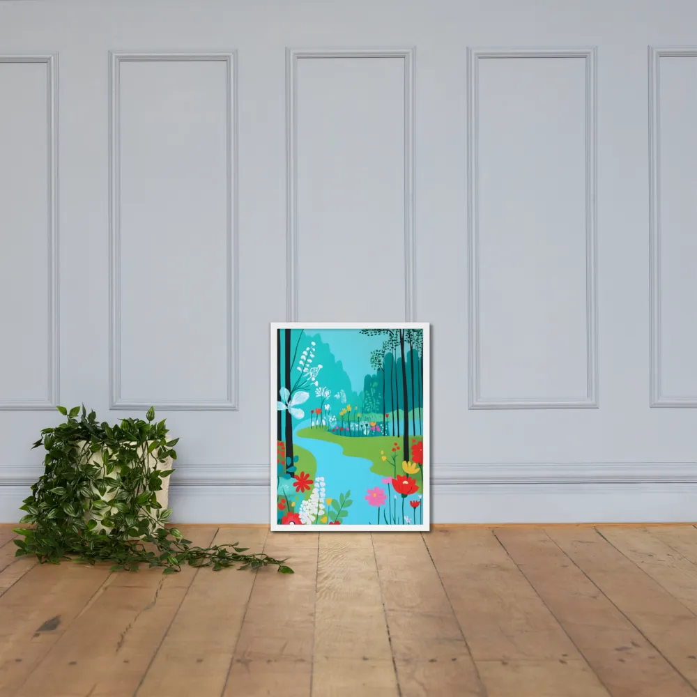 Whispers of Spring: A Colorful Retreat | Poster with White Frame | 18″×24″
