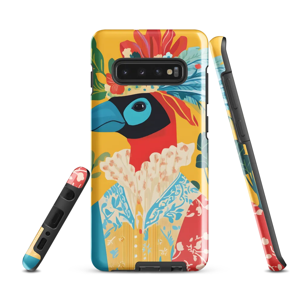 The Regal Parrot: A Celebration of Color | Phone Case |  S10 Plus | Tough Case | Glossy