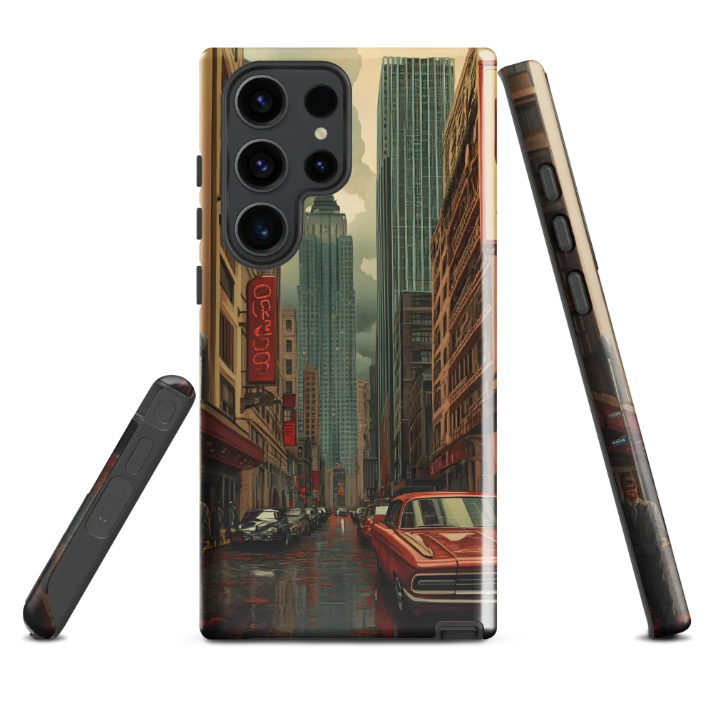 Nostalgic Cityscape: Reflections of a Forgotten Era | Phone Case |  S23 Ultra | Tough Case | Glossy