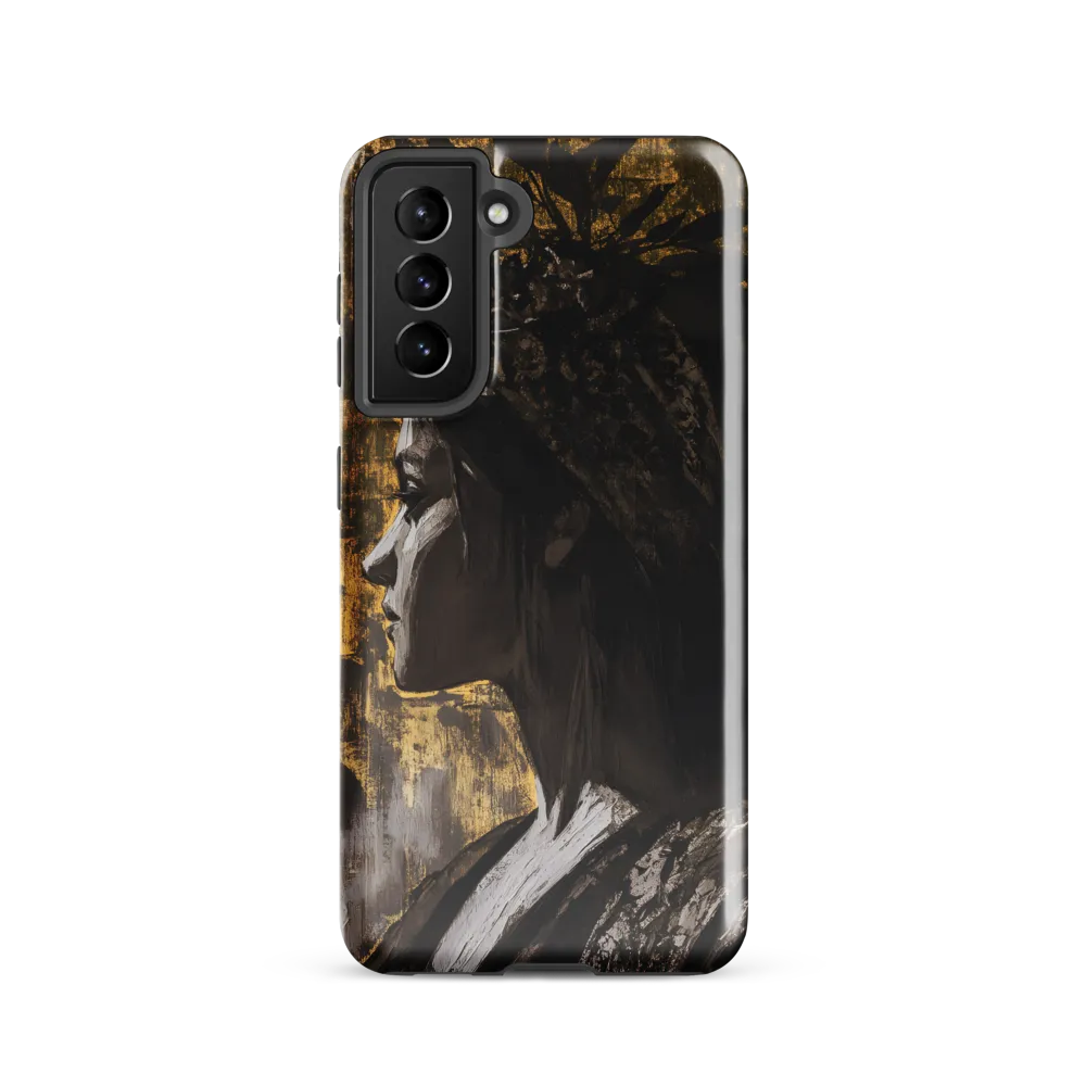 Golden Elegance: A Modern Profile Portrait