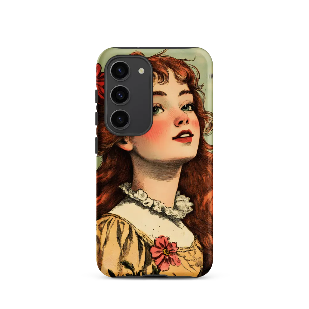Whimsical Portrait of a Flower-Adorned Girl
