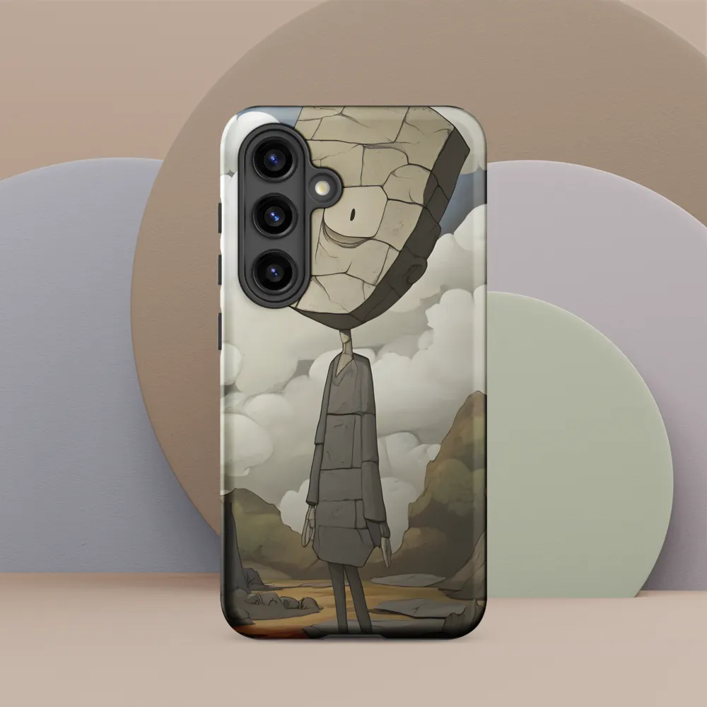 Whimsical Stone Figure in a Rocky Landscape | Phone Case |  S24 | Tough Case | Matte