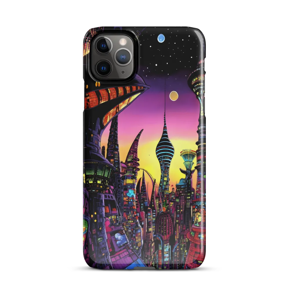 Futuristic Cityscape at Dusk | Phone Case |  11 Pro Max | Snap Case | Glossy