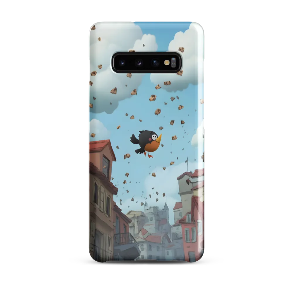 A Whimsical Flight Through Bread and Sky | Phone Case |  S10 Plus | Snap Case | Glossy