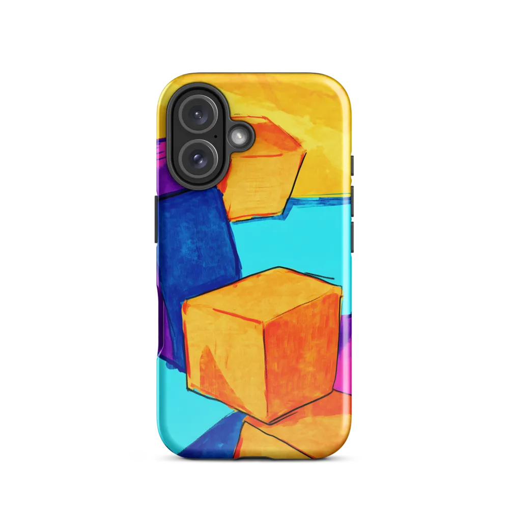 Playful Cubes in Vibrant Harmony | Phone Case |  16 | Tough Case | Glossy