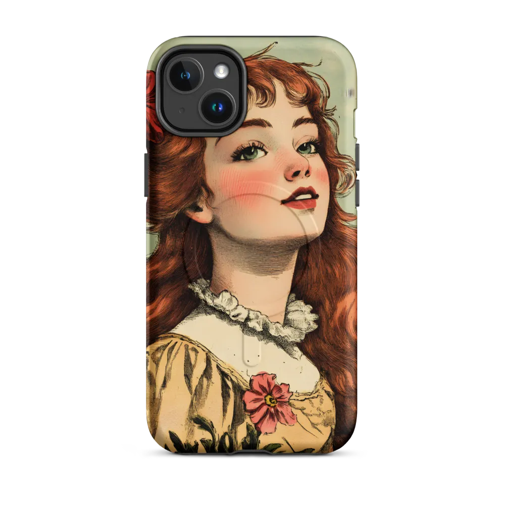 Whimsical Portrait of a Flower-Adorned Girl