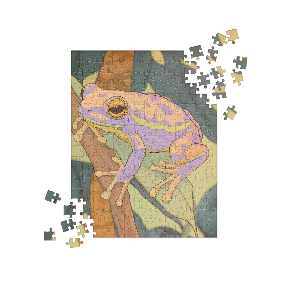 Elegance in Nature: The Vibrant Frog | Jigsaw Puzzle | 252/520 pieces