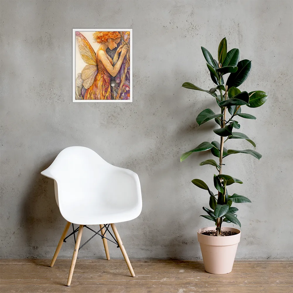 Whispers of the Frosted Meadow | Poster with White Frame | 16″×20″