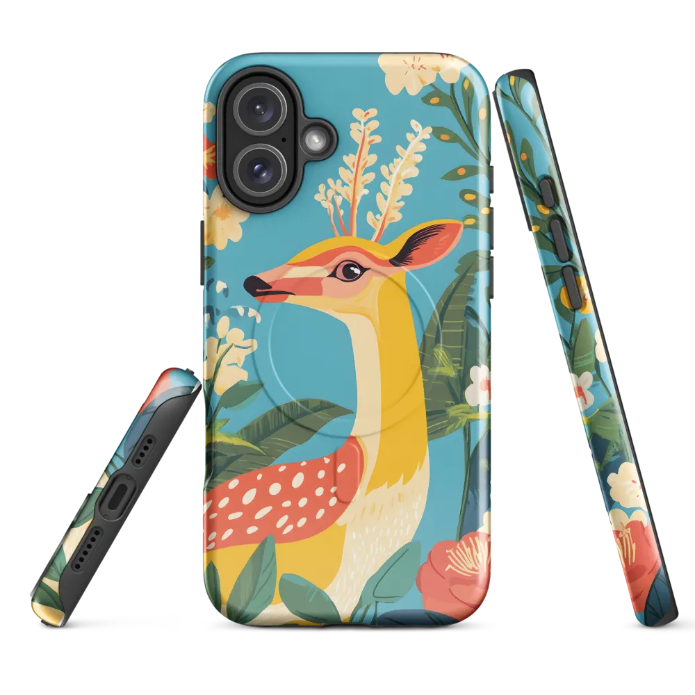Serene Majesty: A Vibrant Deer Amidst Flora