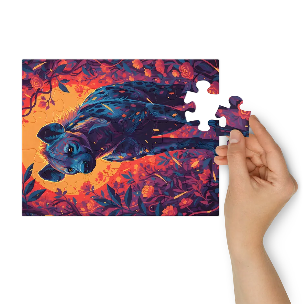 Luminous Hyena 
 Jigsaw Puzzle in Tin Box