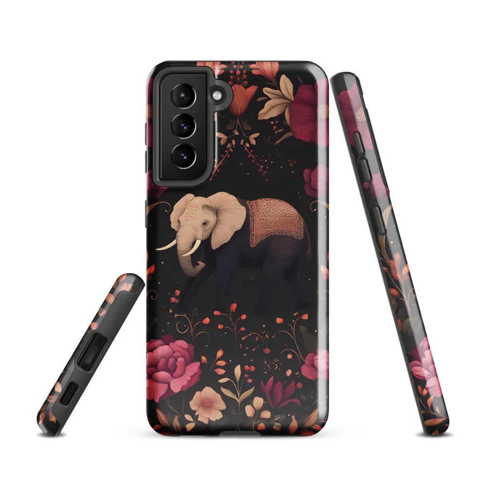 Whispers of the Wild: Elephants and Blooms