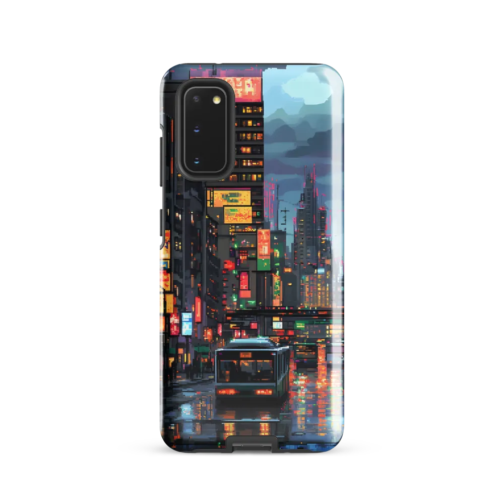Neon Dreams: A Pixelated Urban Night