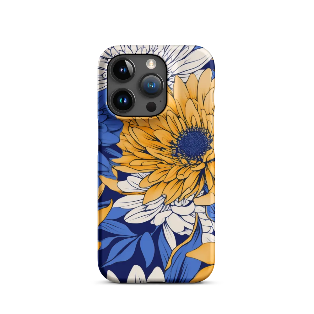 Floral Harmony in Blue and Yellow