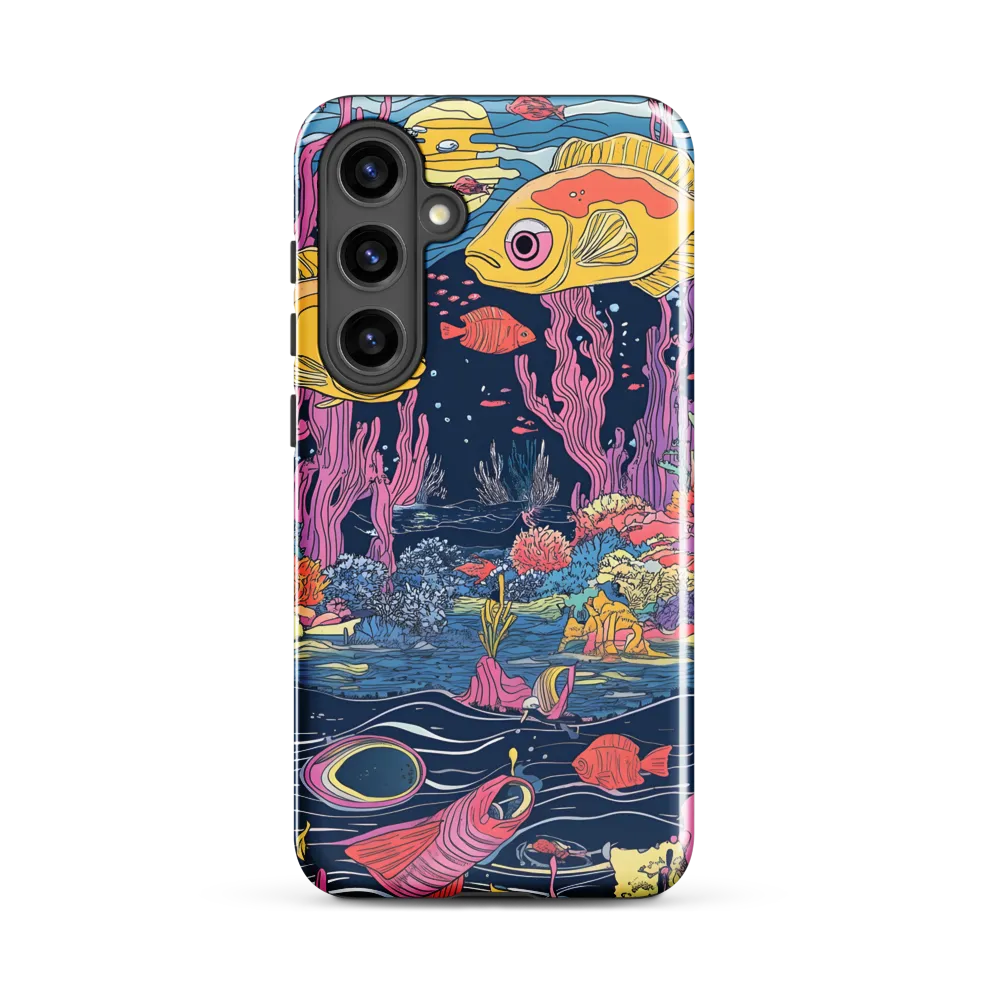 Underwater Dreamscape: A Playful Encounter | Phone Case |  S24 Plus | Tough Case | Glossy