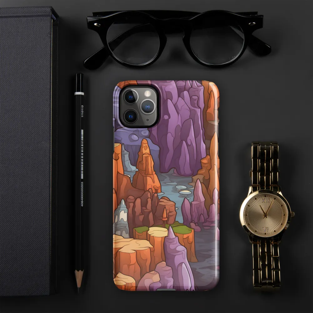 Vibrant Rockscape: A Digital Odyssey | Phone Case |  11 Pro Max | Snap Case | Glossy