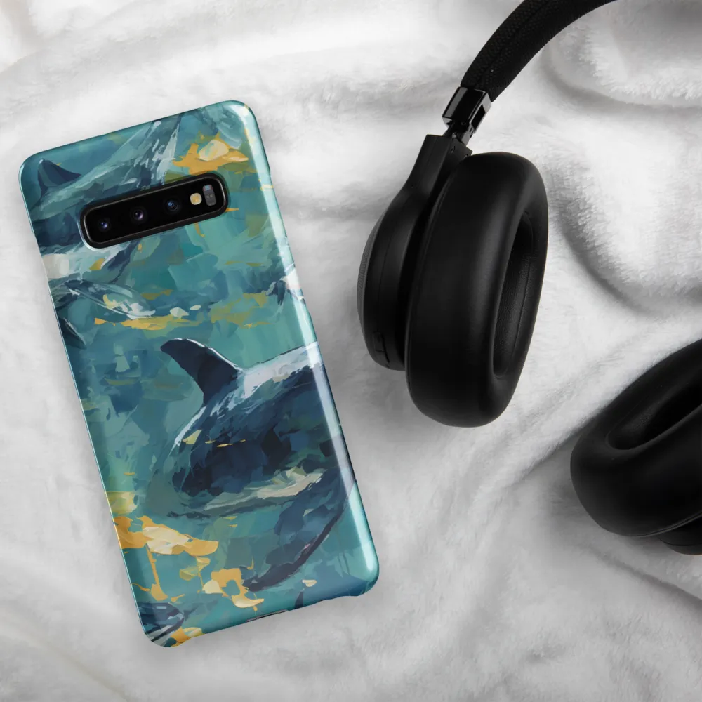 Beneath the Waves: A Symphony of Whales | Phone Case |  S10 Plus | Snap Case | Glossy