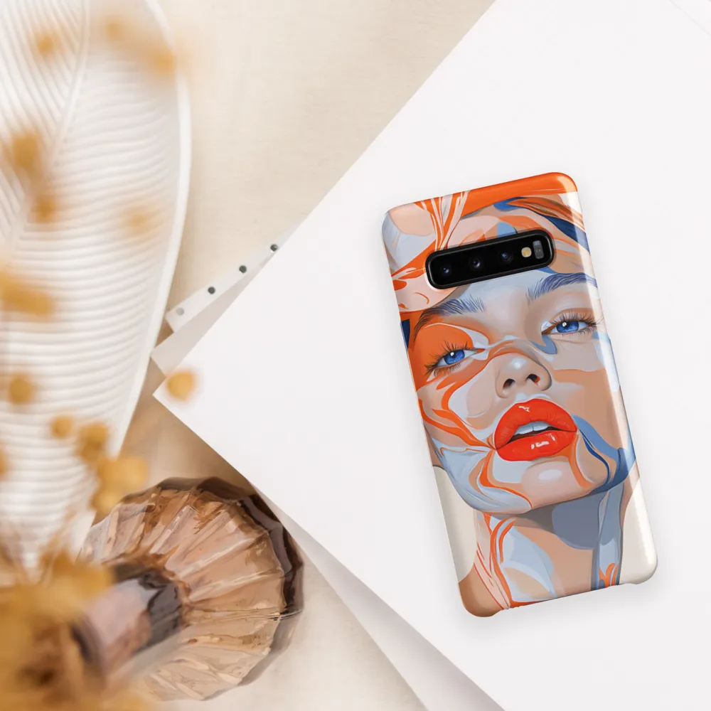 Chromatic Veils — Portrait in Orange and Blue