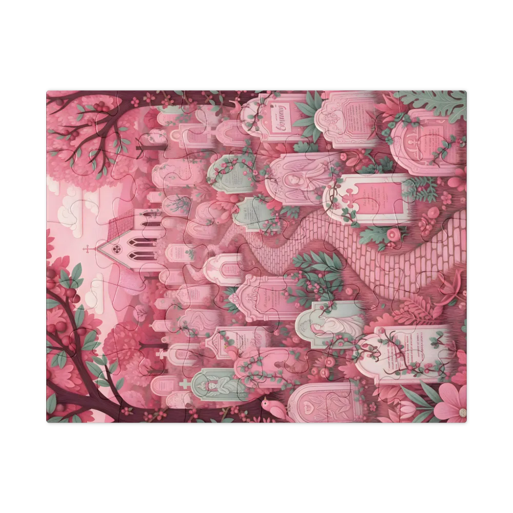 Blushing Cemetery 
 Jigsaw Puzzle in Tin Box