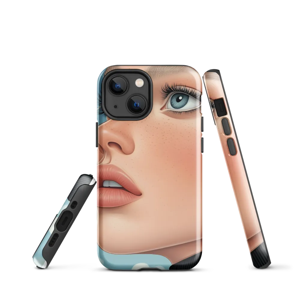 Serenity in Blue | Phone Case |  13 mini | Tough Case | Glossy