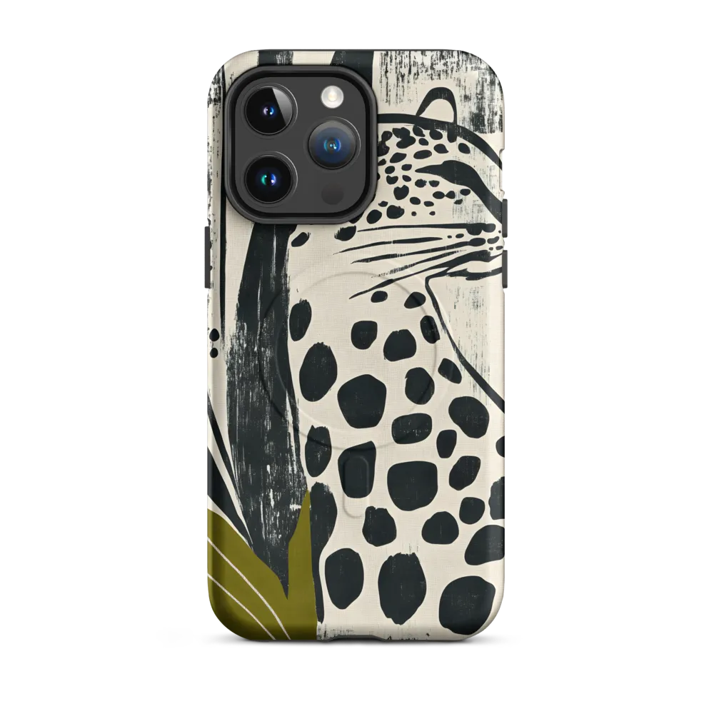 Leopard in Silhouette: A Modern Appeal | Phone Case |  14 Pro Max | MagSafe® Tough Case | Matte