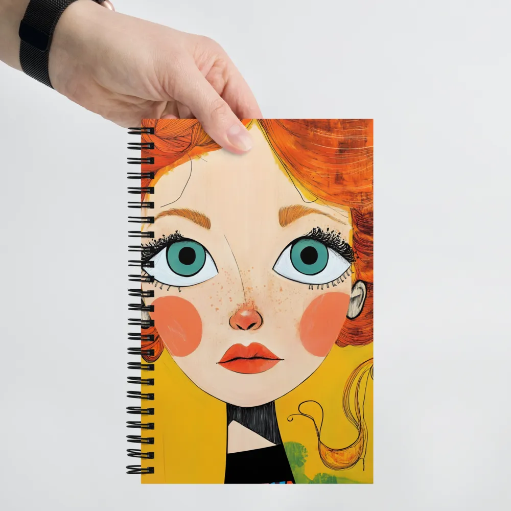 Whimsical Portrait of a Girl | Spiral Notebook