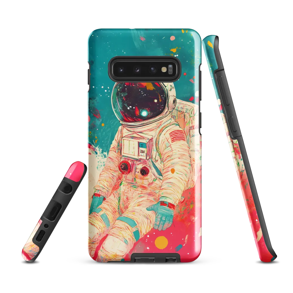 Cosmic Explorer: An Astronaut's Journey | Phone Case |  S10 Plus | Tough Case | Glossy