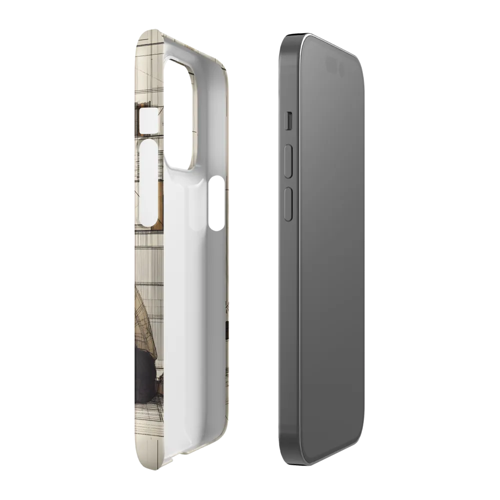 Quiet Reflections in Line | Phone Case |  14 Pro | Snap Case | Matte