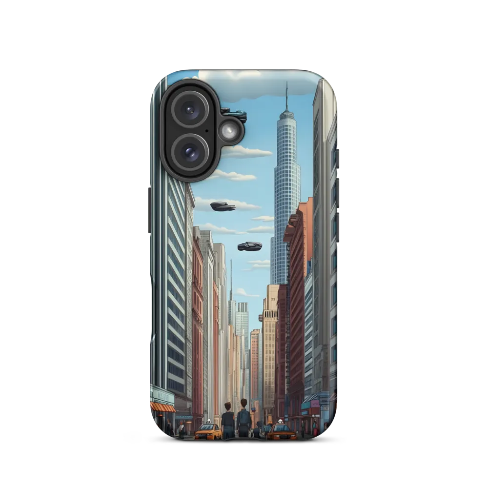 Futuristic Stroll through the Urban Skyline | Phone Case