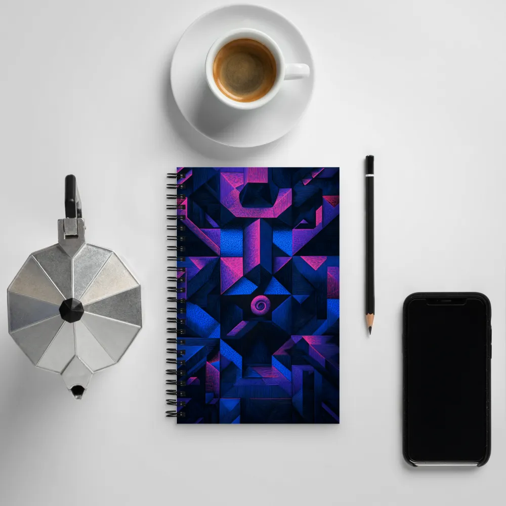 Mysterious Geometric Harmony | Spiral Notebook