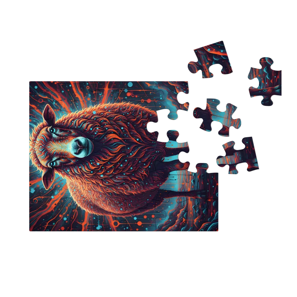 Luminous Sheep 
 Jigsaw Puzzle in Tin Box