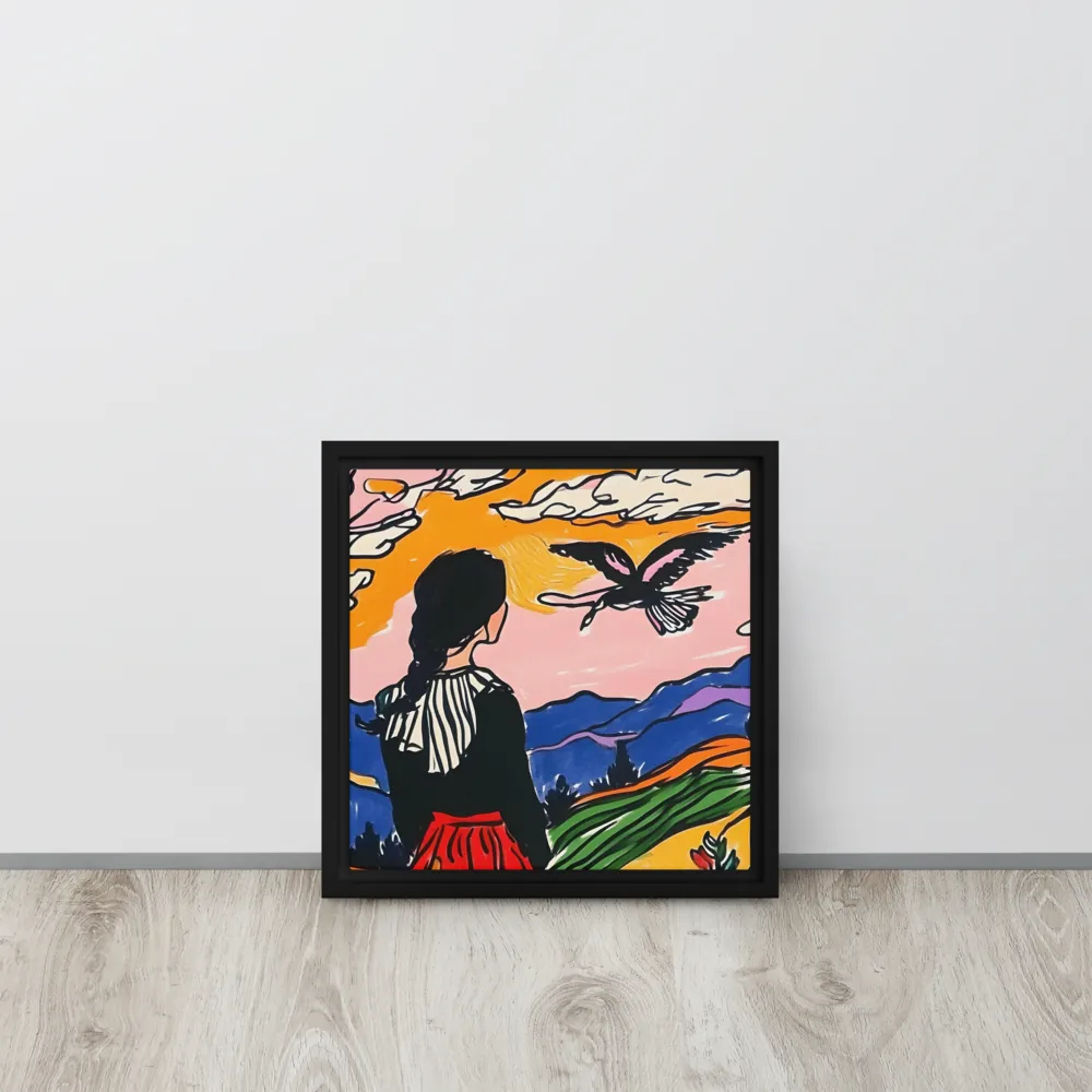 A Journey into Freedom | Canvas with Black Frame | 12″×12″