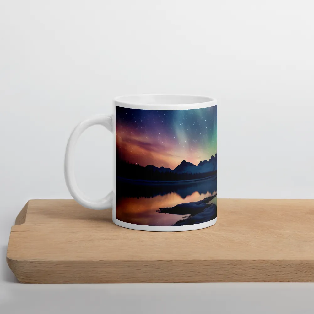 Ethereal Aurora: A Night Under the Stars | Mug with White inside | 11 oz