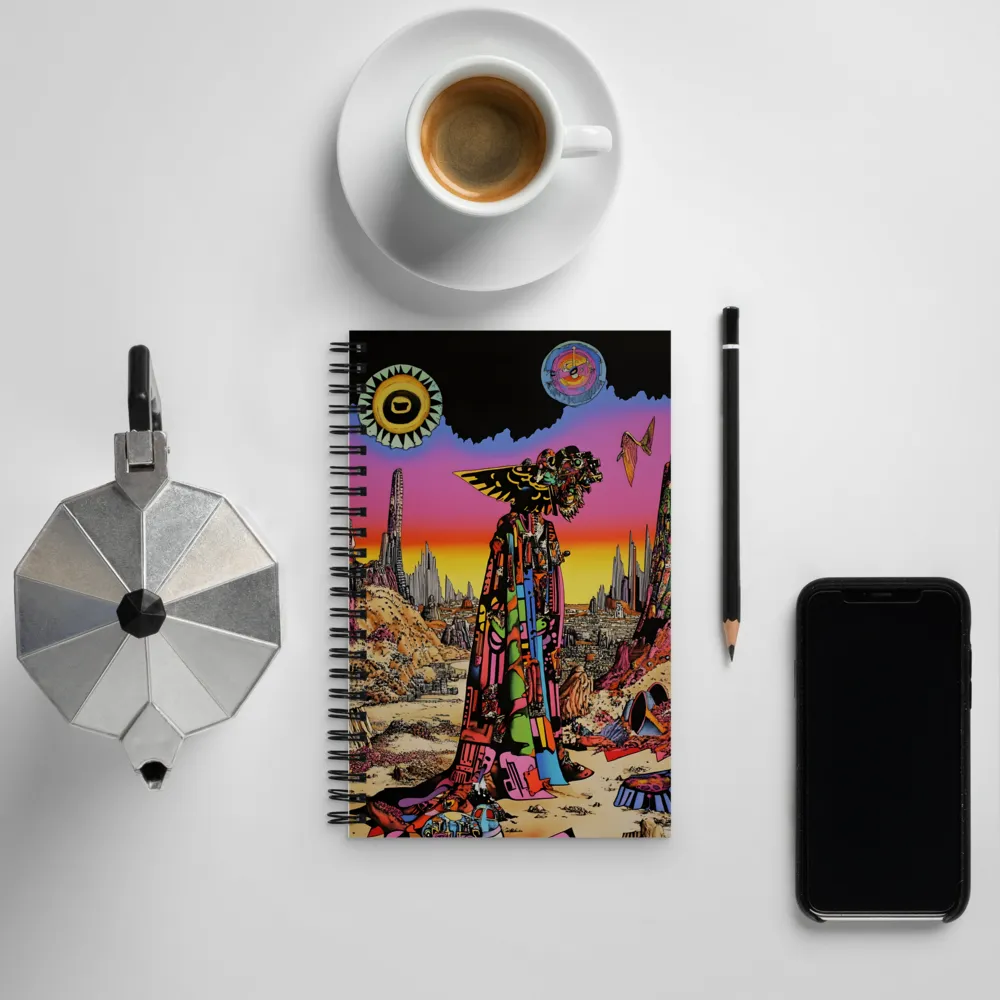 Journey Through a Surreal Landscape | Spiral Notebook